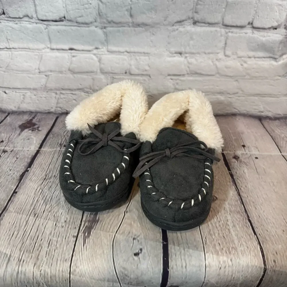 Merrimac Gray Toddler Moccasins